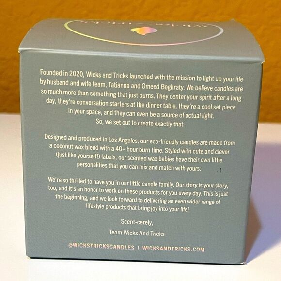 Wicks & tricks Great…full Scented Soy Candle in 10 oz Glass w/ Box Eco-friendly - Picture 6 of 7